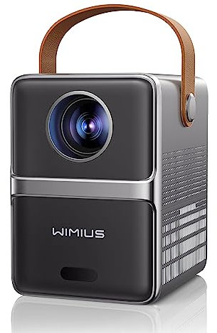 Mini Projecteur【Focus Électrique】 25000 Lumens 1080P Vidéoprojecteur Portable FHD 4K Supporté WiFi Bluetooth, Courte Focale Rétroprojecteur 4K WiFi6 Zoom 50% Home Cinéma pour Phone/PS5 HDMI AV USB