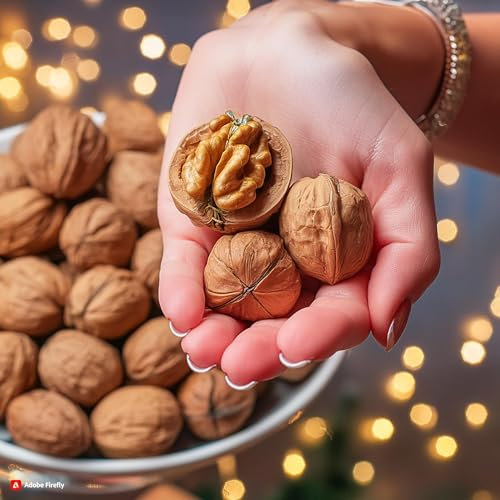 Walnuss mit Schale (10 Kg) /Neue Ernte 2023/ Walnuss in der Schale von Bauern/Walnuss Ganz Roh Und Unverarbeitet/Vegan Glutenfrei 100% Natur Ganz Walnuss