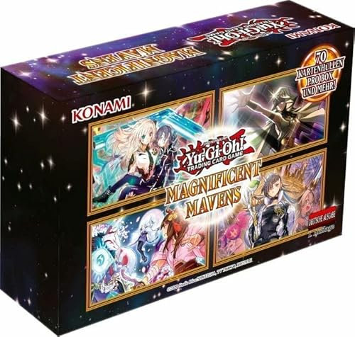 YuGiOh! Holiday Box: Magnificent Mavens Box - DEUTSCH - Yu-Gi-Oh! Karten NEU + Arkero-G 100 Small Soft Sleeves