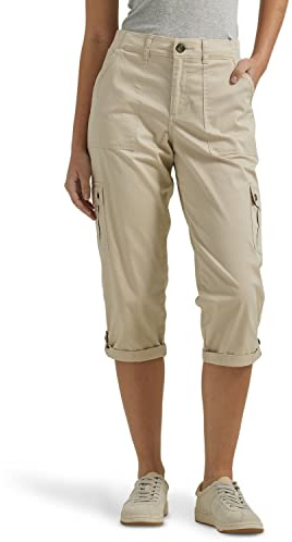 Lee Women's Ultra Lux Comfort with Flex-To-Go Cargo Capri Pant Pioneer Beige '14