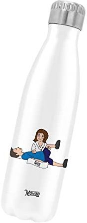 Borraccia Termica Bottiglia Termica Acciaio Inox 500ml Bottiglia Termica Made in Italy Ecologica Thermos 24 Ore Freddo & 12 h Caldo - Personalizzata con nome - Fisioterapista Donna