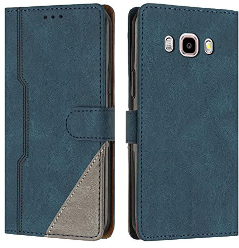 Radoo Kompatibel mit Samsung Galaxy J510 / J5 2016 Hülle, PU Leder Handyhülle [Stand Feature] [Kartenfachr] Schutzhülle Klappbar Flip Case Cover für Samsung Galaxy J510 / J5 2016 (Blau)