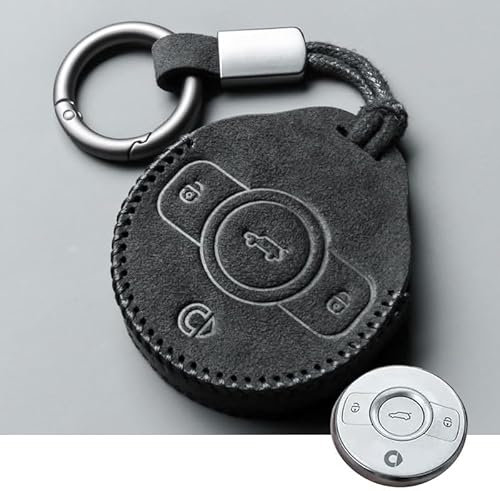 Schlüsseletui, für Smart #1 Auto Schlüsselanhänger Tragbares Autoschlüssel Tasche mit für Damen Herren Geschenk,A [Schwarz]