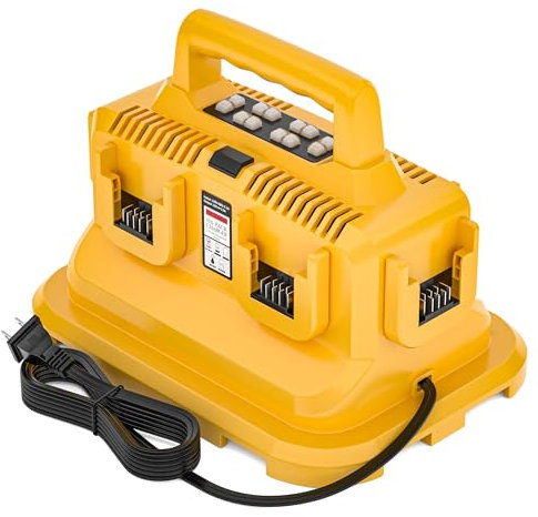 DMMNS 6-Ports Rapid Battery Charger Station,Replacement for Dewalt 20V/60V Battery Charger,Compatible with Dewalt 20V/60V Flexvlot Battery DCB200 DCB206 DCB606 DCB609 DCB612 DCB615