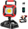 SYLSTAR Clamp Work Light Rechargeable, 3000LM Magnetic Clip-on Work Light with 4 Light Modes, 3000K/4000K/6000K Optional, 360° & 180° Rotation, Clamp Lights for Workshop, Jobsite, Car Repairing
