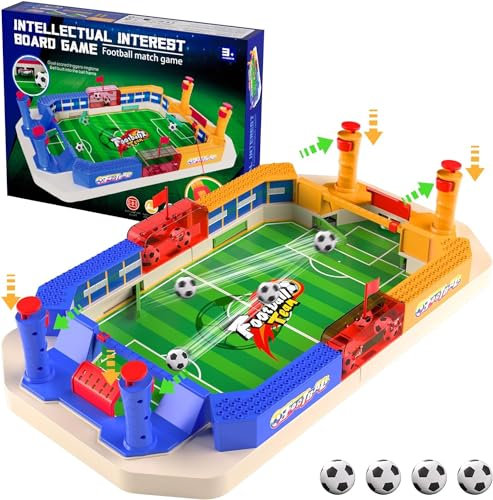 Mini Foosball Games Football Table Game Tabletop Soccer Pinball for Indoor Game Room, Portable Table Top Foosball Desktop Sport Board Game for Adults Kids Family Game