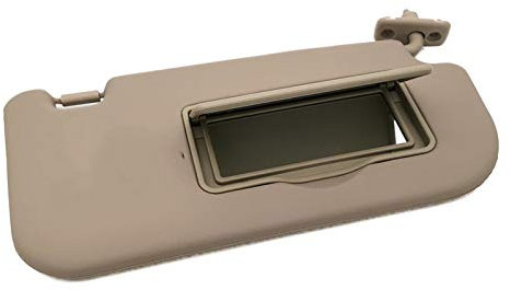 Visera Interior del Coche Lado Derecho con Espejo Parasol for Coche Apto for Kia Sportage 2005-2010 Color Beige Parasol para Coche