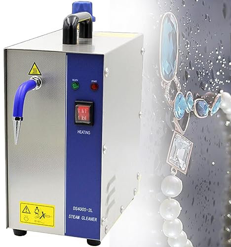Machine électrique Maker Nettoyeur à Vapeur pour Bijoux en Acier Inoxydable, Nettoyeur à Vapeur pour Bijoux Professionnel, Nettoyeur à Vapeur pour Bijoux en Or et Argent, 2L