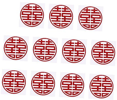 KONTONTY Set Di 10 Adesivi Decorativi Da Parete Con Palloncini Per Matrimonio in Stile Cinese Romantico E Creativo