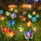 TZEKING Solarlampen für Außen Garten,2 Stück 14 LED Schmetterling Solarleuchten,Solar-Gartenleuchten mit Farbwechselnden,IP65 Wasserdicht Solar Gartenleuchten,Swinging Solarleuchten für Garten,Hof