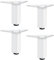 SZLXJMFL White, 4pcs Table Legs DIY Metal Furniture Feet Adjustable 6cm-40cm Heavy Duty Sofa Legs Cabinet Legs Cupboard Feet Kitchen Foot, Rubber Anti-slip Mat, Free Screw-8cm/3.1