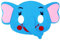 Jtnohx Filz Tiermasken, 10 Stück Halloween Maske für Kinder, Tier Kostüm für Geburtstag Party Supplies（Elefant Masken）