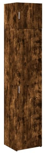 vidaXL Hochschrank Schmal Räuchereiche 45x42,5x225 cm Holzwerkstoff, Hochschrank schmal, Schrank hoch, Seitenschränke, Schrank schmal, Seitenschrank