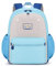 Sisipoet Niedlicher Kleinkind-Rucksack, Kindergarten-Rucksack für Mädchen und Jungen 2–5, 30,5 cm Mini-Vorschultaschen, Blau und Beige, Kompakt