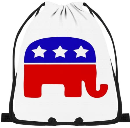 Republikanischer Elefant Stofftasche Bag Mit Kordelzug Turnbeutel Unisex Zuziehbeutel Für Sport Reisen Damen