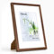 Cadre photo A4 en noyer massif avec support pour impressions A5, cadre photo A4 (21 x 30 cm) avec verre trempé pour accrocher au mur vertical et horizontal