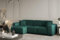 Friderik Ecksofa LUGA L-Form Links/Rechts mit Kissen (Petrol, Links)