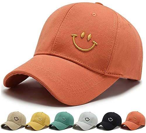 DURINM Baseball Cap Herren Damen Kappe Verstellbare Baumwolle Outdoor Running Freizeit Basecap Sport Unisex Baseball Mütze Kopfbedeckung Outdoor (Orange-1)