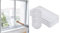 Insect Mosquito Netting, Pack of 3 with DIY Self Adhesive Sticky Tape Rolls Mesh Curtain Fly Bug Bee Wasp Protector Screen 130 x 140CM for Multiple Windows in White