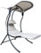 Leco-Outdoor-Sonnenliege – Bequeme Gartenliege mit Sonnendach - wetterfest - Gestell anthrazit - Polster lichtgrau