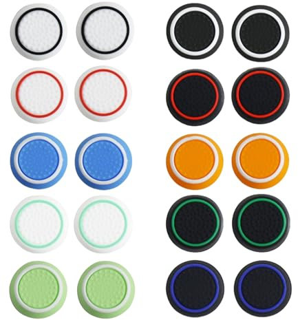 20 Piezas Joystick Thumbstick Grips,Jostick Mando Palancas Cubierta Protectora,Funda Joystick,Tapas Gomas Joysticks para,Ps5 Accesorios Control,Thumb Grips Caps con Xbox One Series X/S, Ps4 Ps5