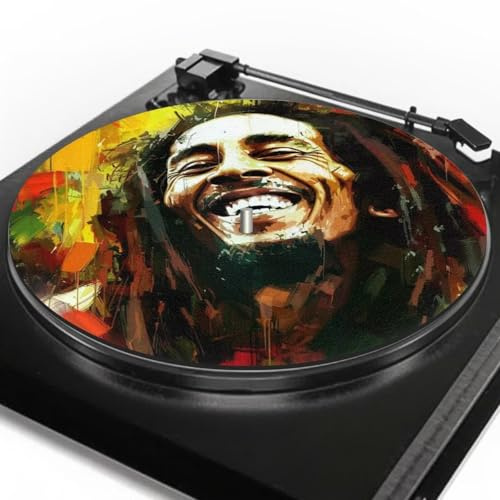 Urndoeng Turntable Mat, Slipmat For Vinyl Lp Record Player, 11.6 Inch Anti Static Turntable Platter Mat Reggae Music
