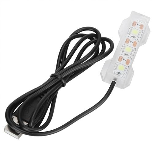Culnflun kleines Aquarium Wasserpflanze Licht, Fischtank LED -Lampe Mini -Dekoration Weiches Licht USB angetrieben für Desktop -Büroschreibtisch Aquarien Plastik Weiß 6x2cm