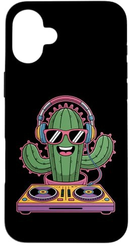 Pianta DJ Cactus Con Occhiali E Cuffie Custodia per iPhone 16 Plus
