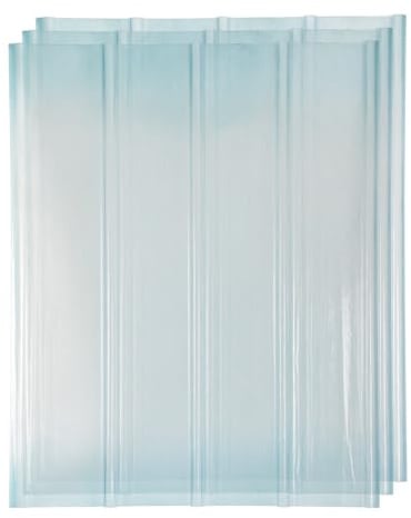 Ansobea 10er Set FRP Trapezblech Wellplatten, Transparent, 90x160cm, 2mm Stärke, UV-beständig, Hagelfest, Wellblechplatten für Dach, Gewächshaus & Carport