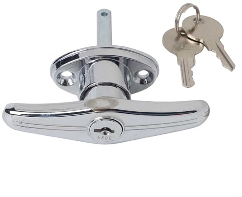 Serrure à poignée en T robuste adaptée pour les portes de garage, clés différentes pour caravane et abri de jardin