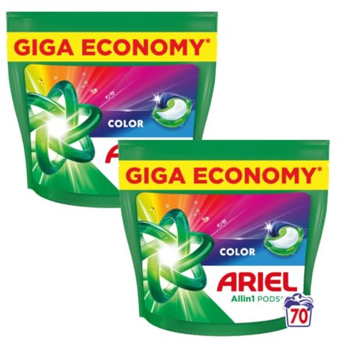 Ariel Capsule detergenti colorati All-in-1, 140 pezzi