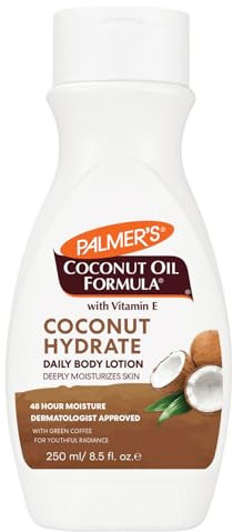 Palmer’s Coconut Oil Formula Body Lotion 250ml – Hydrating Coconut Moisturiser with Vitamin E for Dry Skin – 48 Hour Hydration, Dermatologist Approved ZMA1