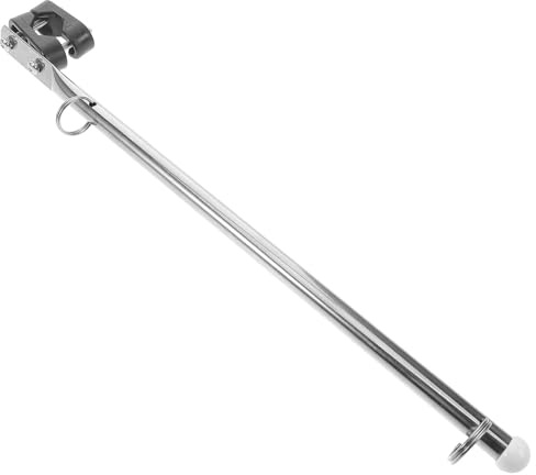 COHEALI Mât de Pavillon pour Bateau en Acier Inoxydable Argenté, Installation Facile, Compatible Accastillage de Pont, Accessoire Nautique pour Navigation