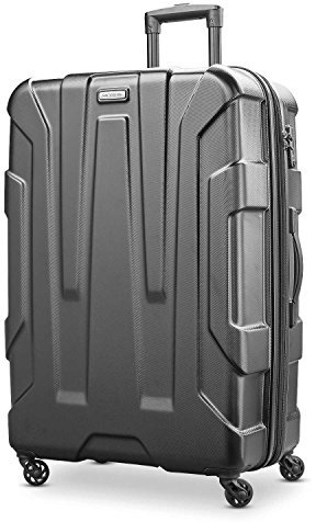 Samsonite Centric Hardside Erweiterbares Gepäck mit Spinner-Rädern, Schwarz, Checked-Large 28-Inch, Zentriertes Hardside-Gepäckstück mit Spinnrädern