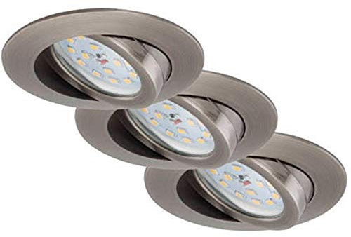 Briloner Leuchten 7232-031 LED Einbauleuchte 3er Set dimmbar Einbaustrahler LED Strahler