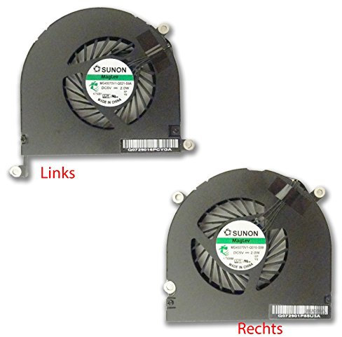 'Ventilador CPU para Apple MacBook Pro Unibody 17 A1297 Izquierda + Derecha Set Fan 2009 – 2011