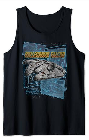 Star Wars The Millennium Falcon Poster Tank Top