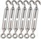 Cozihom, M6 Hook & Eye/C to O Turnbuckle 304 Stainless Steel, Hardware Kit for Wire Rope Tension Heavy Duty, for Sun Shade, Tent Installation, Anti-Rust, 6 Packs