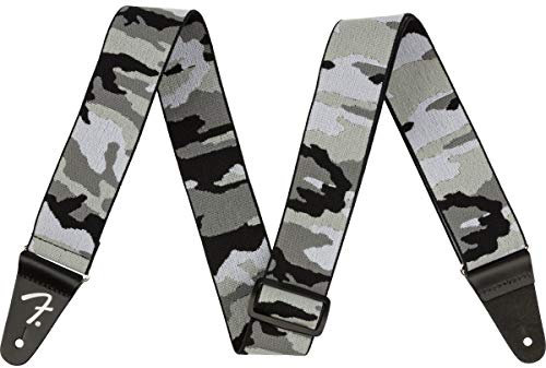 Fender® Weighless Camouflage Strap 2 Inch Elastic Guitar Strap 5 cm Width Winter Camo