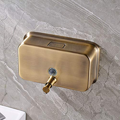 YHSGY Hotel Dusche Shampoo Creme Halter Flasche Badezimmer Wand Seifenspender Antik Messing Farbe