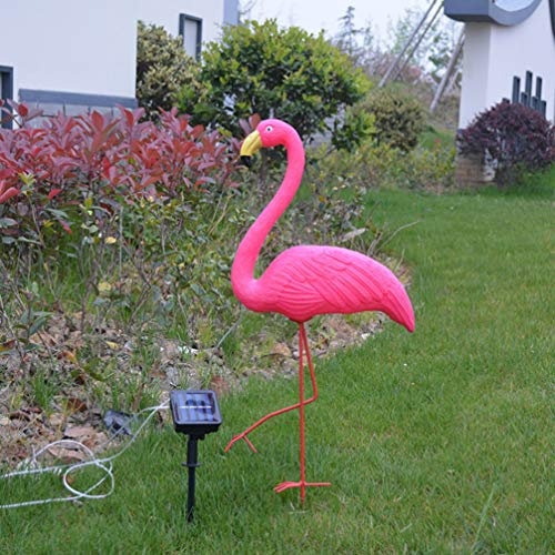 Uonlytech Lampada Da Giardino Led Forma Di Fenicottero Solare Decorativa e Per Esterni Illuminazione Unica Per Giardini e Balconi