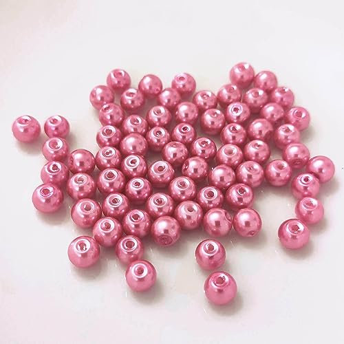 Kopper-24 (3 mm/Rosa) Glasperlen - Bastelperlen aus Glas rund - 30 Farben mit Loch Perlen zum Basteln auffädeln Armbänder Traumfänger bunt Set DIY mini kleine große Kinder Bastelperlen Schmuck