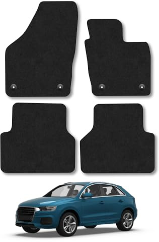 Audi Q3 (2011-2018) Carpet Car Mats | Black Edge Trim Tailored Fit Floor Mats Full Coverage Protection Accessories Easy Clean Anti Slip Made in the UK