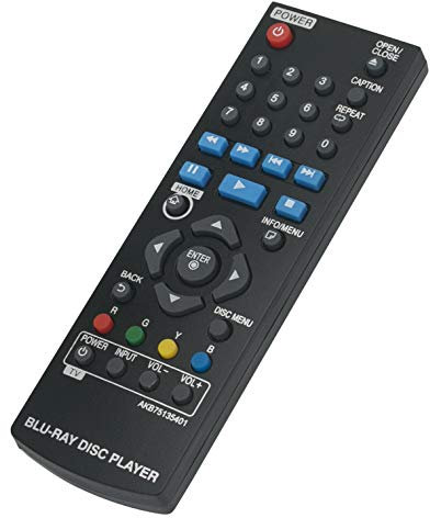 AKB75135401 Replaced Remote fit for LG Ultra HD Blu-ray Disc DVD Player BP135 BP125 BP145 BP165 BP155 BP240 BP125N BP145N BP155N BP165N BP255 BP250 BP300 BP335 BP240D BP240N BP255N BP255-N BP335WN