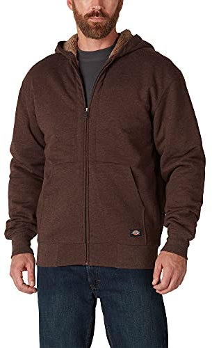 Dickies Felpa con Cappuccio in Pile Foderata Sherpa Giacca, Cioccolato Erica, X-Large Uomo
