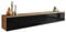 Mirjan24 TV Lowboard Stone, TV Schrank, Fernsehschrank, Grifflose Öffnen, Hängeschrank Hochglanz Matt Wohnwand (Wotan/Schwarz Hochglanz, Modell: 180 / ohne LED Beleuchtung)