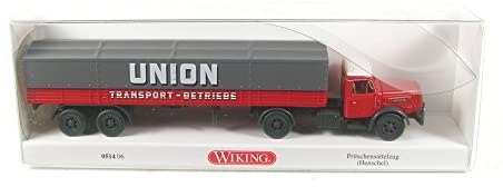 Wiking 051406 H0 Henschel Pritschensattelzug Union Transport, 1:87