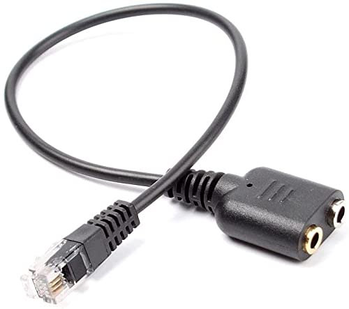 HDME Câble Audio RJ11 - vers Double Prise Casque 3,5 mm Femelle, 15 cm