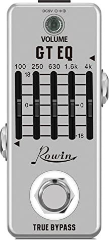 Rowin Guitar EQ Pedal, Five Band Equalizer Guitar Effect Pedal for Electric Guitar True Bypass LEF-317A