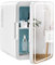 COSTWAY 10L Mini Kühlschrank Glastür, Skincare Fridge, AC/DC Mini Fridge mit 3-stufige Helligkeit Touch-Screen-Spiegel, Kühler und Wärmer für Hautpflege und Kosmetik Lebensmittel